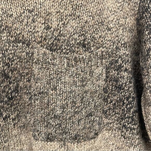 Madewell Wallace Brown Knit Half Sleeve Tunic Sweater Womens M Speckled Chunky - Picture 2 of 6